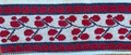Winter Headband Imported from SLAVONIJA, Croatia (Creamy WHITE with Red, Blue & White Vine Motif): NEW! Adult Size  SOLD OUT!