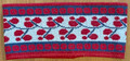 Winter Headband Imported from SLAVONIJA, Croatia (Rich RED with Red, Blue & White Vine Motif): NEW! Child Size  ON SALE!