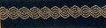 Woven Headband Imported from SLAVONIJA, Croatia (Black Background with PLETER (Croatian Braid) Motif, Zlatni Vez (Gold Embroidery): NEW! Adult Size , ONE ONLY IN STOCK!
