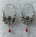KONAVLE Earrings with Coral Seed Bead, ONE-OF-A-KIND: Imported from Croatia (Medium Fancy) RE-STOCKED! Discounted Price!
