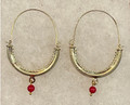KONAVLE Earrings, GOLD PLATED, Embellished with Coral Beads, Traditional Large! Imported from Croatia: RE-STOCKED! DISCOUNTED!