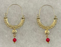 KONAVLE Earrings, GOLD PLATED, Embellished with Coral Beads, Medium! Imported from Croatia: RE-STOCKED! DISCOUNTED!