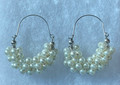 KONAVLE Inspired Earrings, Sterling Silver, Embellished with River Pearls, Large! Imported from Croatia: NEW! DISCOUNTED!