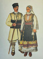 Vladimir Kirin Costume Prints ~ Imported from Croatia: Crna Trava Couple, Serbia: HUGE DISCOUNT! 