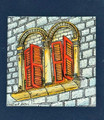 "Dalmatian Shutters" by Kresimir Bajsic, 5" x 5" with black matte:  HUGE DISCOUNT!