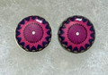 *Earrings, MILLEFIORI Posts Sterling Silver, Imported from Croatia, ONE-OF-A-KIND! (3/A) HUGE DISCOUNT!