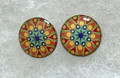 *Earrings, MILLEFIORI Posts Sterling Silver, Imported from Croatia, ONE-OF-A-KIND! (4/A) HUGE DISCOUNT!