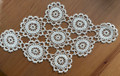 Vintage Tea-Dyed Crocheted Lace from Croatia with TOLEDO embellishments, 11 x 6.5 inches: Huge Discount!