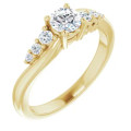 10K Yellow 4.8 mm Round Engagement Ring Mounting