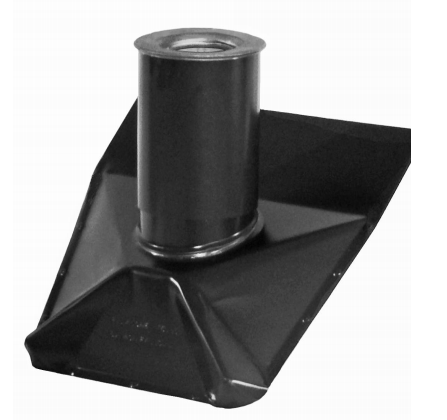 Roof Vent Pipe Boot - Black Matte - Steep Pitch - 4 Inch - HVAC Express