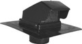 Black Plastic Roof Vent 6 Inch with Damper and Screen (With Stem) (Box of 4)