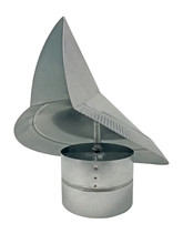 Wind Directional Cap - Galvanized - 6 Inch (WDC6)