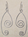 Sterling Silver Double Swirl Earrings