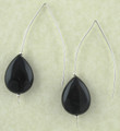Wire Black  Agate Earrings