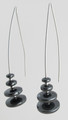 Wire Earrings with Hematite Discs