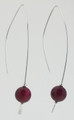 Wire Earrings with Puprle Agate