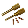 Includes Collets for .040" (1.0mm), 1/16" (1.6mm) & 3/32 (2.4mm). Tungsten