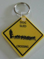 Dog Sled Crossing Keychain