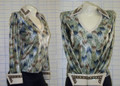 Custom Horsemanship Show Shirt - Sage/Tans - Size XS