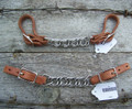 Curb - Harness Leather with Flat Stainless Steel Chain