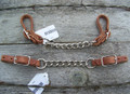 Curb Strap - Harness Leather with Single Chain
