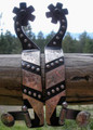 Spurs - Black Satin with Trim and Dots (Mens)