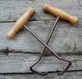 Boot Hook Pulls - Pair (Wooden Handle)