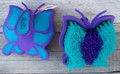 Brush - Butterfly Palm with Medium Bristles (Teal)