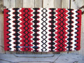 Arroyo Seco Show Blanket - 38x34 (Red Base/Black Cream Accents) by Mayatex