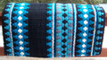 Catalina Show Blanket - 38x34 (Black Base/Turquoise Accents)
