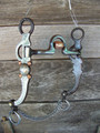 Bit - Antique Brown High Port with Roller and Silver Trim