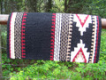 Cowtown Show Blanket - 36x34 (Black/Cream/Red Earth/Fawn) by Mayatex