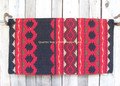Riverland Show Blanket - 36x34 (Black/Red Earth/Burg/Tangerine) by Mayatex