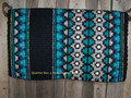 Starlight Show Blanket - 40x34 (Black Metallic/Turq/Blue/Gray/Teal) by Mayatex