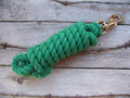 Lead Rope - 10 Foot Cotton with Brass Plated Bolt Snap (Green)