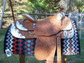 Luna Show Blanket - 40x34 (Black/Mandrin/BlackMetal/Firecr/Cream) by Mayatex