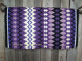 Nova Show Blanket - 38x34 (Black Base/Purple and Cream Accents) by Mayatex