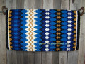 Nova Show Blanket - 38x34 (Black Base/Blue and Gold Accents) by Mayatex