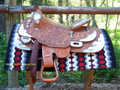 Canyon Land Show Blanket - 38x34 (Black/Red/Gray/Cream) by Mayatex
