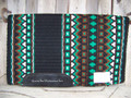 Custom Domino Show Blanket - 40x34 (Black Base and Kelly Green Accent)