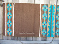 Mojave Show Blanket - 36x34 (Chestnut/Tan/Turq/Teal) by Mayatex