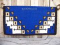 The New Pueblo Show Blanket - 38x34 (Royal/Black/Sand/Umber/Cream) by Mayatex