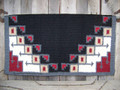 The New Pueblo Show Blanket - 38x34 (Black/Charcoal/Red Earth/Sand) by Mayatex