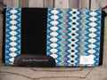 Custom Santa Cruz Show Blanket - 40x34 (Black Base with Aqua Accents)