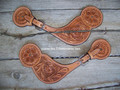 Spur Straps - Light Oil Floral with Stainless Steel Buckles (Mens)