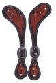 Spur Straps - Chocolate Floral (Muleshoe - Ladies)