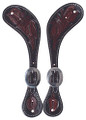 Spur Straps - Black Floral (Muleshoe - Ladies)