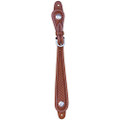 Spur Straps - Basketweave with Engraved Conchoes