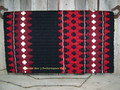 Catalina Show Blanket - 38x34 (Black Base/Red Accents) by Mayatex