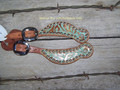 Spur Straps - Harness Leather, Exotic Print, SS Dots (Youth - Mint)